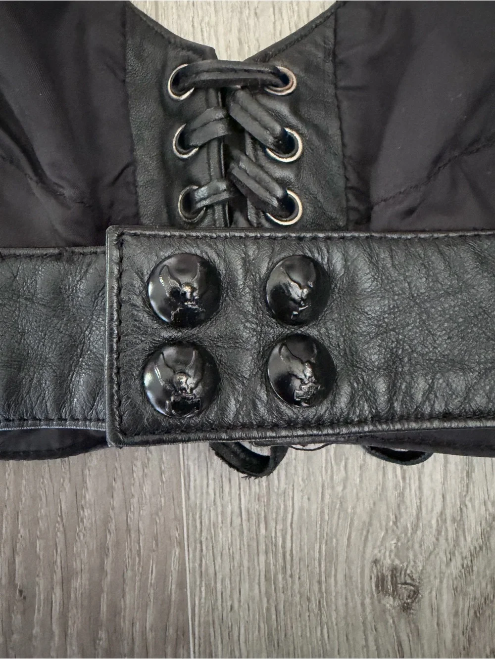 Harley Davidson Vintage Genuine Leather Bra Top size Medium - Picture 4 of 12